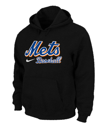 New York Mets Pullover Hoodie Black
