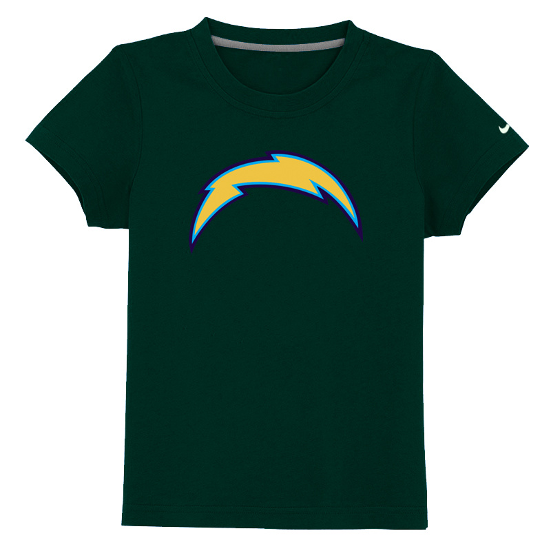 San Diego Chargers Sideline Legend Authentic Logo Youth T Shirt D-Green