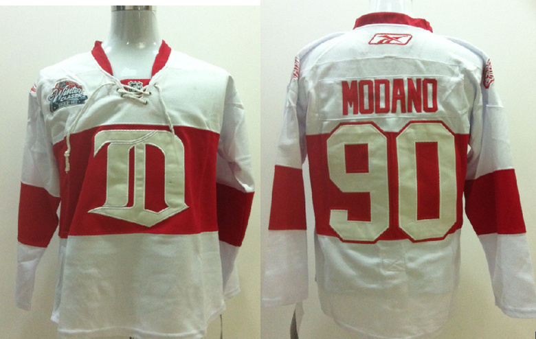 NHL Detroit Red Wings #90 Modano White Jersey