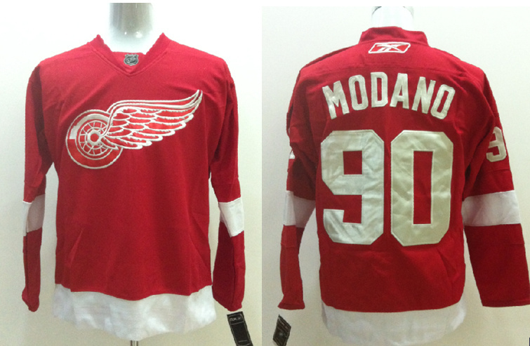 NHL Detroit Red Wings #90 Modano Red Jersey