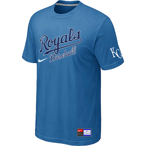 MLB Kansas City Royals Nike Short Sleeve Practice T-Shirt L.Blue