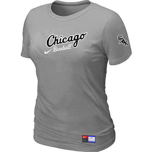 Chicago White Sox Nike Womens Away Practice T Shirt L-Grey