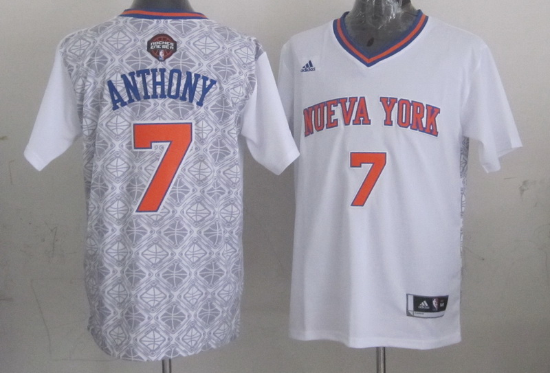 NBA New York Knicks  #7 Anthony White Latin Nights Jersey