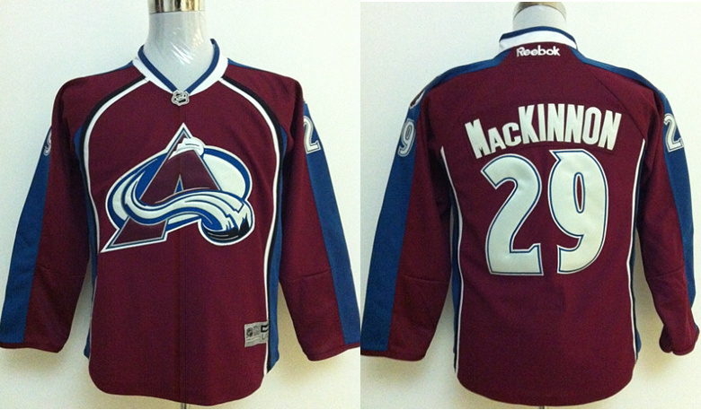 NHL Colorado Avalanche #29 Nathan MacKinnon Red Kids Jersey