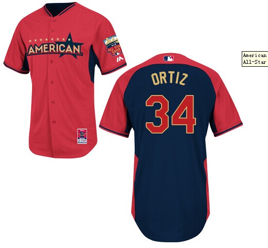 MLB Boston Red Sox 34# David Ortiz 2014 All Star Jersey