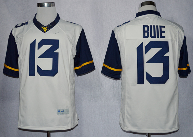 West Virginia Mountaineers (WVU) Andrew Buie 13 College Football Limited Jerseys - White