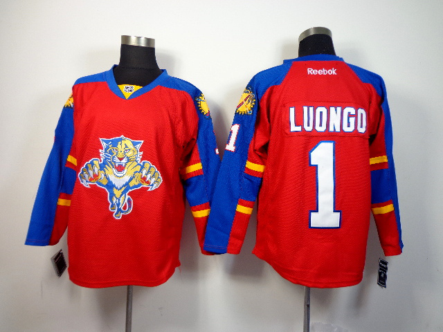 NHL Florida Panthers #1 Luongo Red Blue Jersey