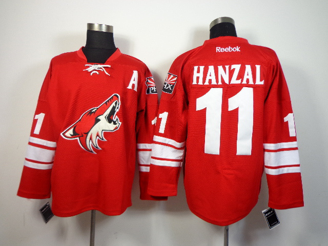 NHL Phoenix Coyotes #11 Hanzal Red Jersey
