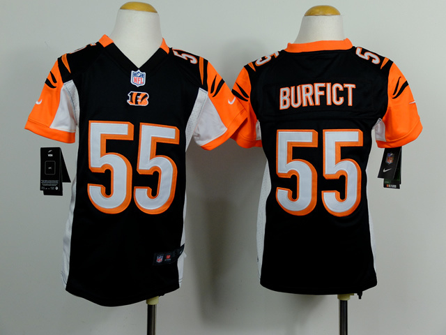 Nike NFL Cincinnate Bengals #55 Burfict Black Youth Jersey