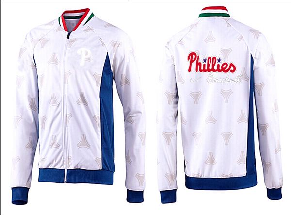 MLB Philadelphia Phillies White  Blue Jacket