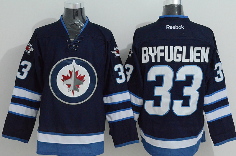 NHL St. Johns IceCaps #33 Byfuglien Blue Jersey with C Patch