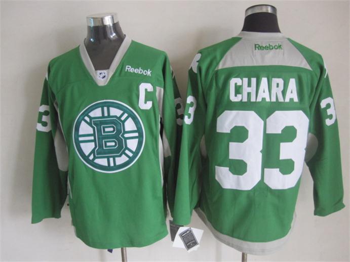 NHL Boston Bruins #33 Chara Green New Jersey with C Patch