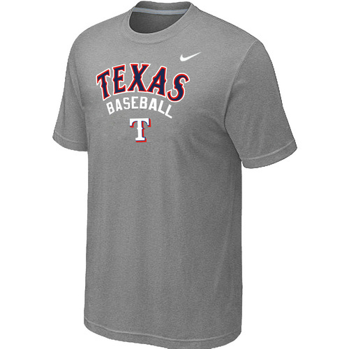Nike MLB Texans Rangers 2014 Home Practice T-Shirt - Light Grey 