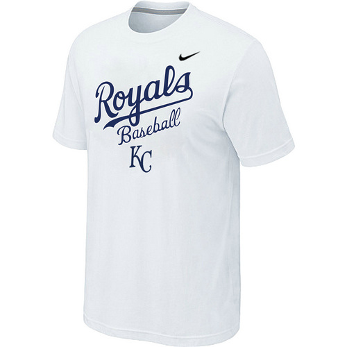 Nike MLB Kansas City Royals 2014 Home Practice T-Shirt - White 