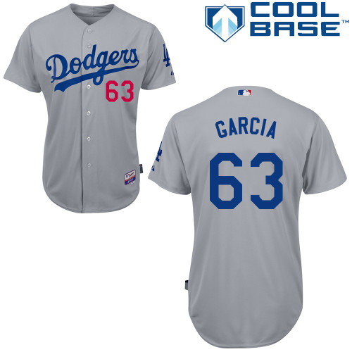 MLB Los Angeles Dodgers #63 Garcia Grey Customized Jersey