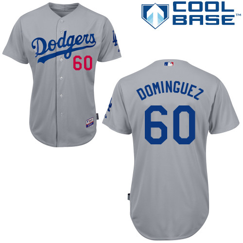 MLB Los Angeles Dodgers #60 Dominguez Grey Customized Jersey