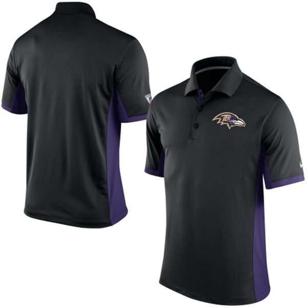 Mens Baltimore Ravens Nike Black Team Issue Performance Polo