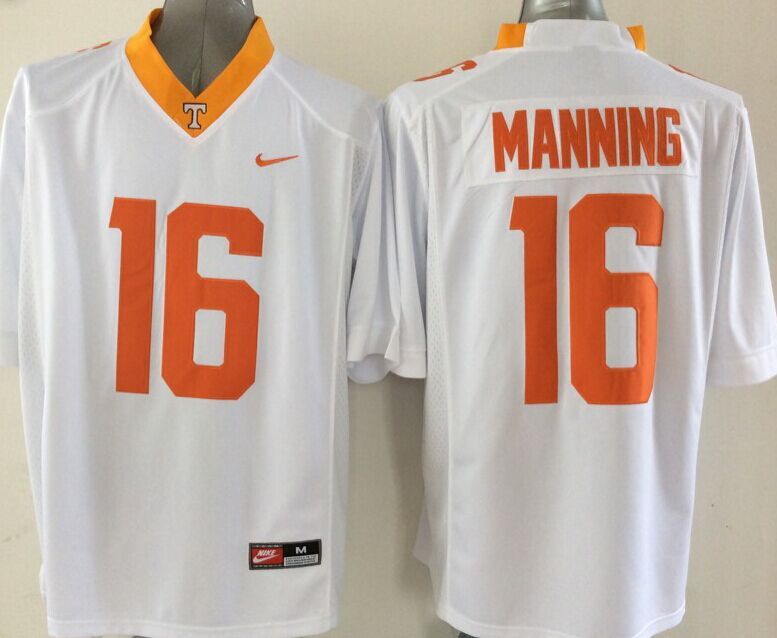 NCAA Tennessee Volunteers Peyton Manning #16 White Jersey