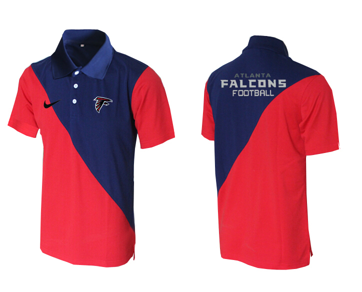 NFL Atlanta Falcons Blue Red Polo Shirt