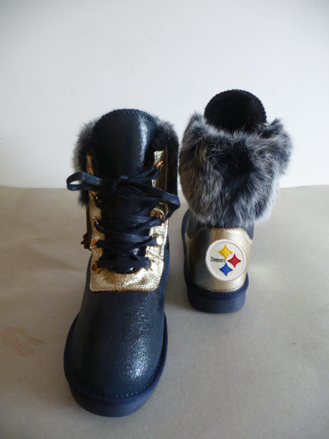 NFL Pittsburgh Steelers Cuce Shoes Ladies Fanatic Boots - Black