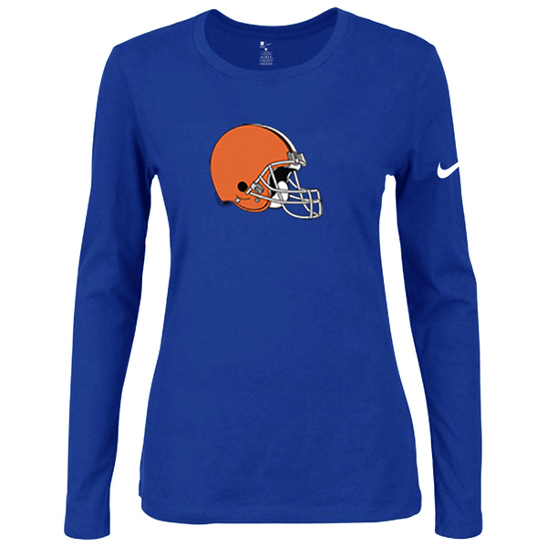 Nike Cleveland Browns Womens Of The City Long Sleeve Tri-Blend T-Shirt - Blue