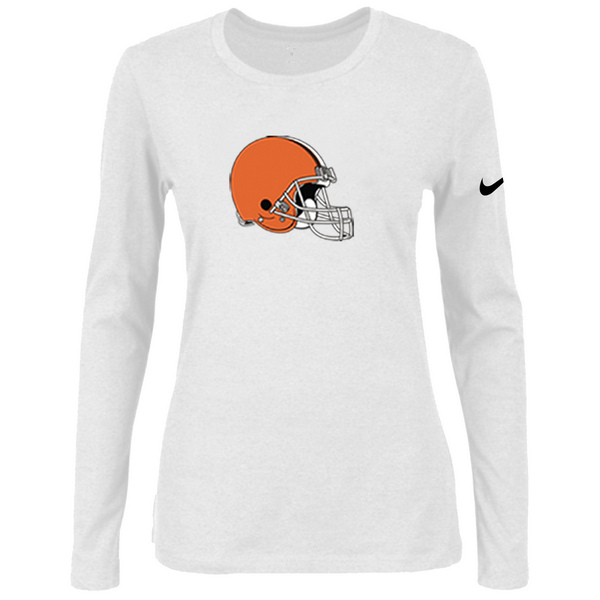 Nike Cleveland Browns Womens Of The City Long Sleeve Tri-Blend T-Shirt - White