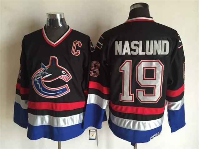 NHL Vancouver Canucks #19 Naslund Black Jersey with C Patch