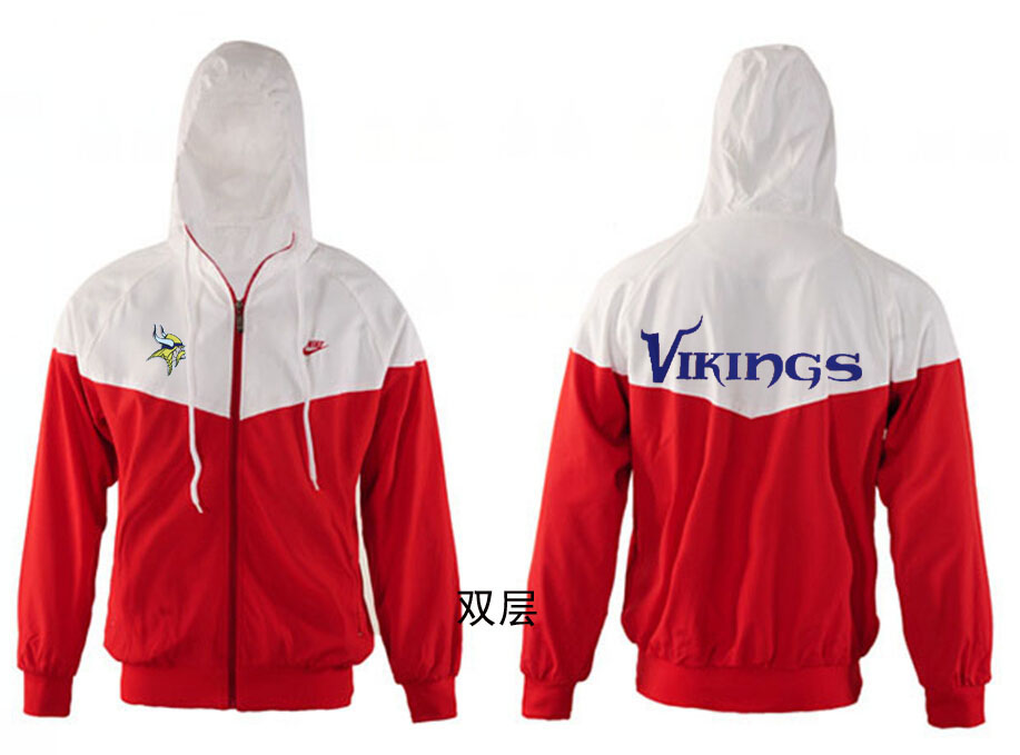 NFL Minnessota Vikings White Red Jacket