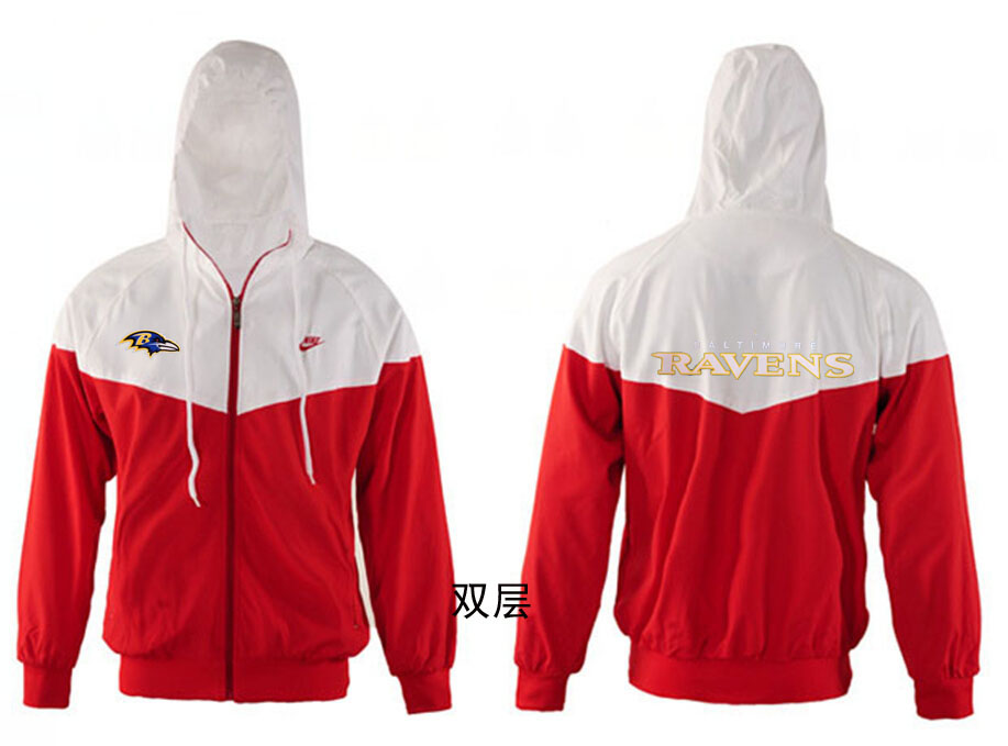 NFL Baltimore Ravens White Red Jacket