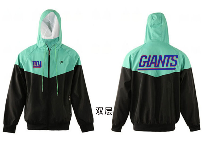 NFL New York Giants Green Black Jacket