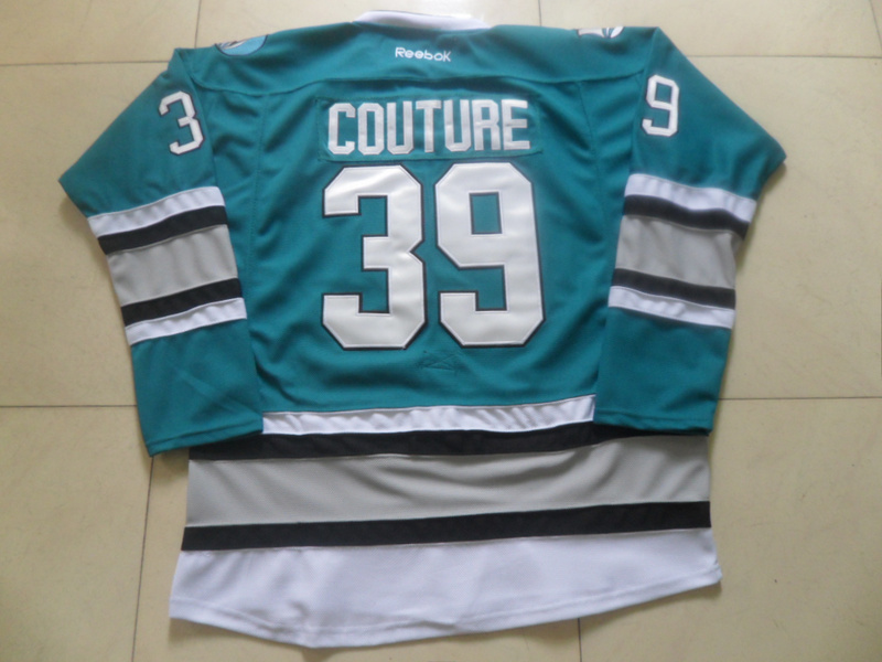 NHL San Jose Sharks #39 Couture L.Blue Jersey