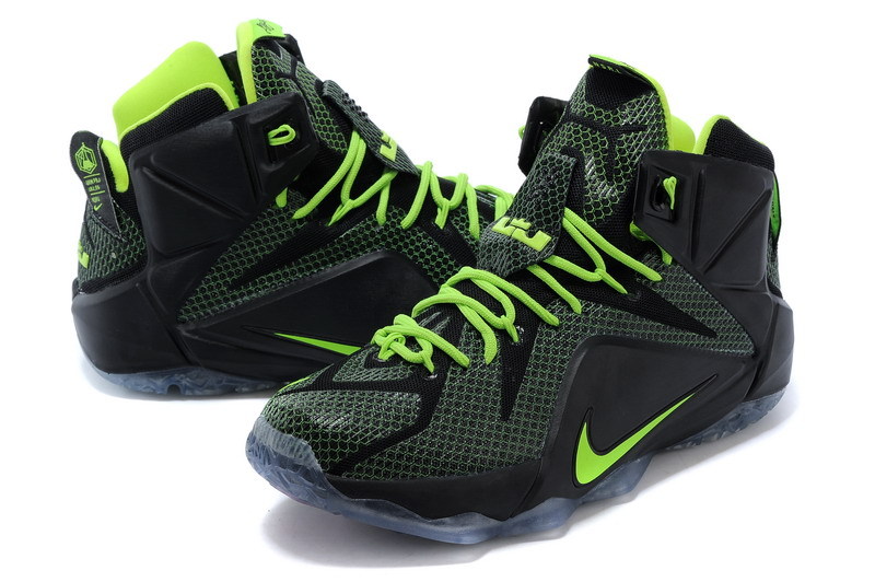 Nike Basketball Lebron James Black L.Green Shoes 12