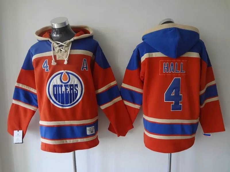 NHL Edmonton Oilers #4 Hall Orange Hoodie