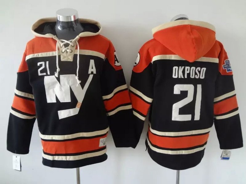 NHL New York Islanders #21 Okposo Black Hoodie