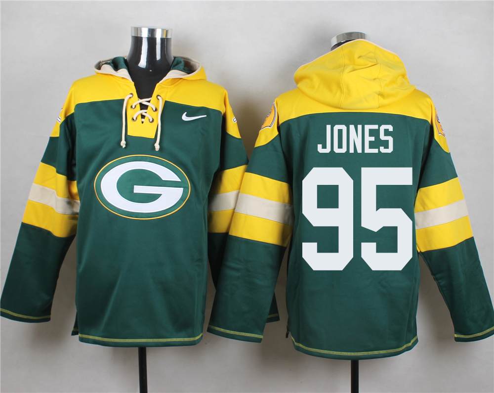 NFL Green Bay Packers #95 Jones Green Hoodie