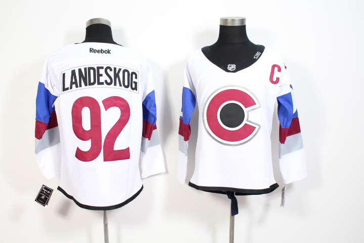 NHL Colorado Avalanche #92 Landeskog White Jersey