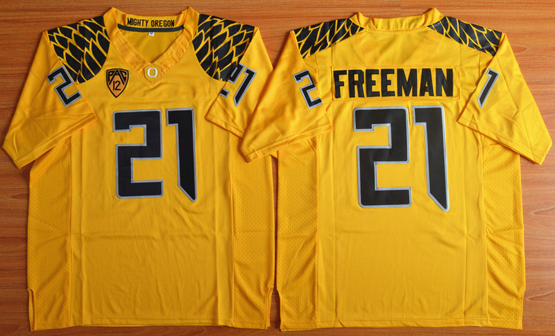 NCAA Oregon Ducks #21 Royce Freeman Football Limited Jersey Yellow