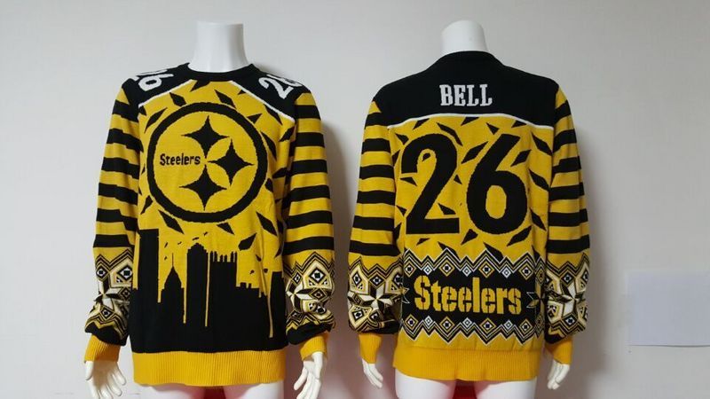 NFL Pittsburgh Steelers #26 Bell Yellow Sweater