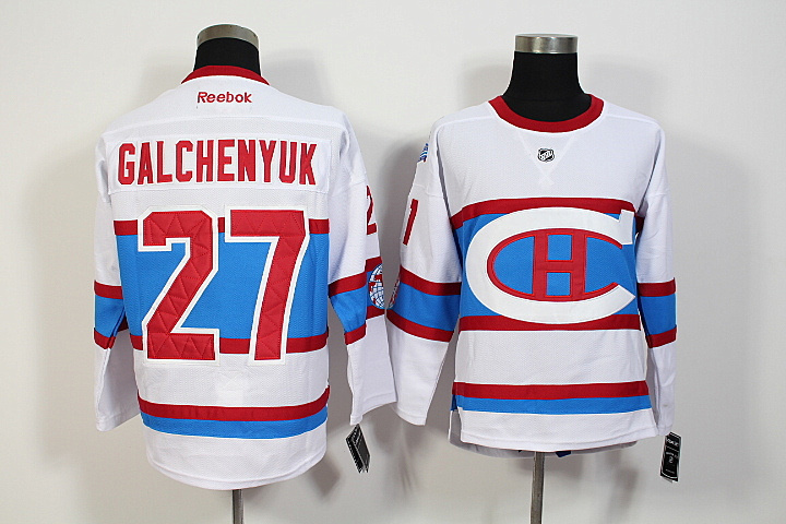 NHL Montreal Canadiens #27 Galchenyuk White Classic 2016 Jersey