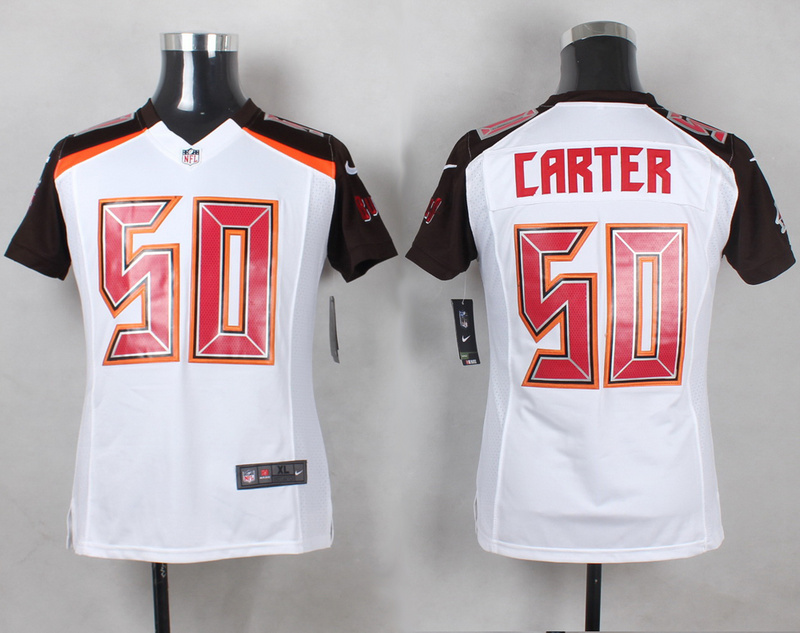 Youth Nike Tampa Bay Buccaneers #50 Carter White Limited Jersey