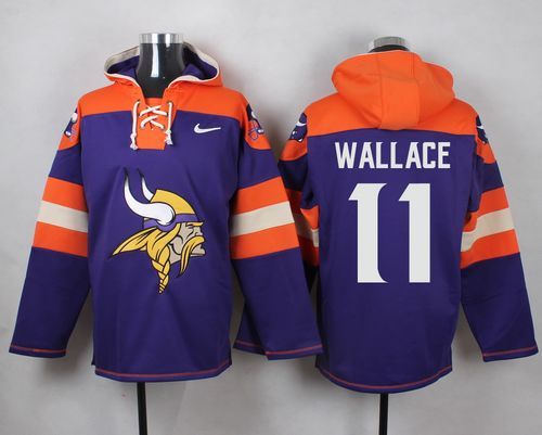 NFL Minnesota Vikings #11 Wallace Purple Hoodie