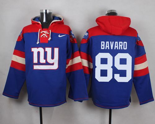 NFL New York Giants #89 Bavaro Blue Hoodie