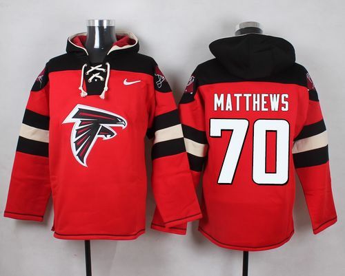 NFL Atlanta Falcons #70 Matthews Red Hoodie
