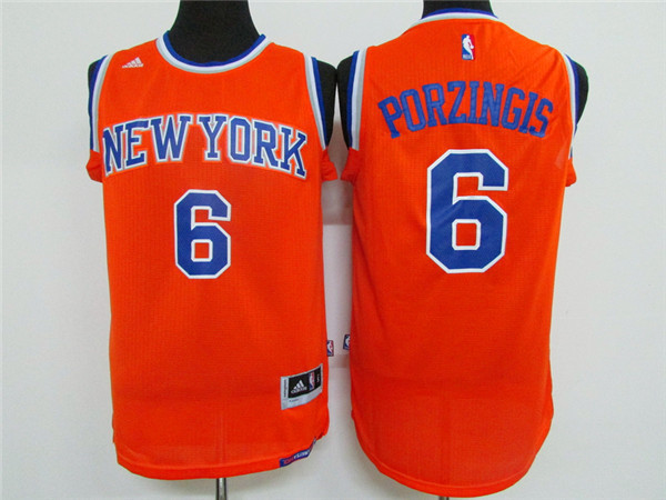 NBA New York Knicks #6 Porzingis Orange Youth Jersey
