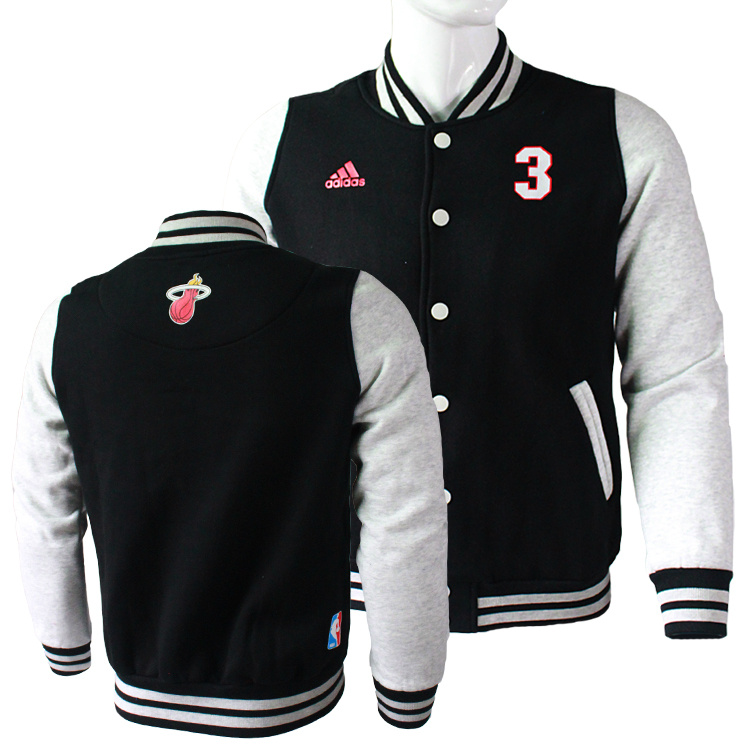 NBA Miami Heat #3 Wade Black Jacket