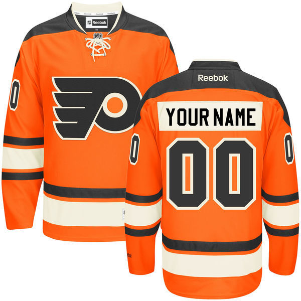 NHL Philadelphia Flyers #00 Your Name Orange Custom Jersey