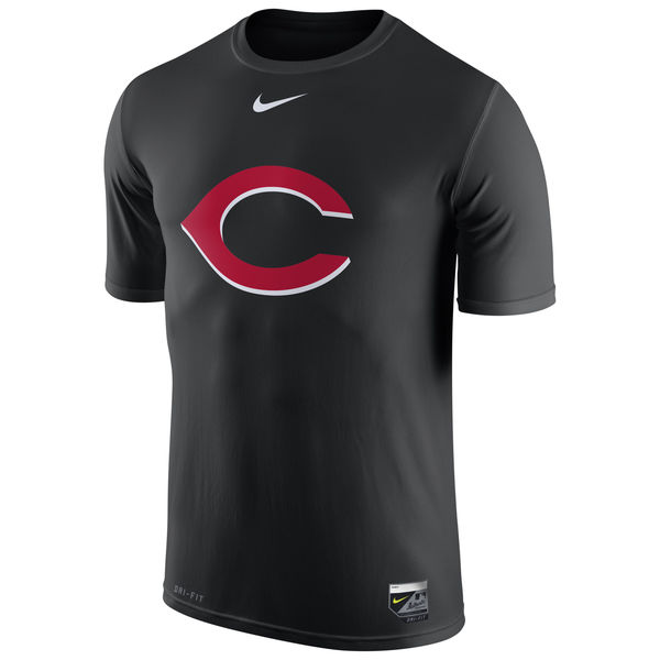 MLB Cincinnati Reds Black Color Mens T-Shirt
