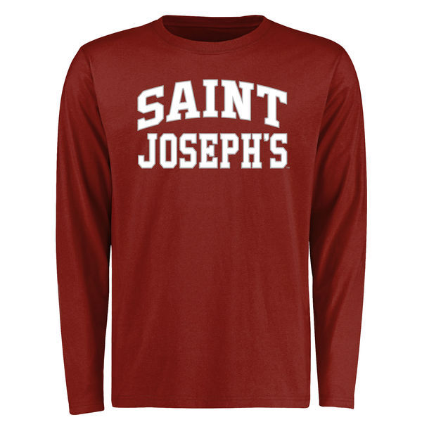 Saint Josephs Hawks Everyday Long Sleeve T-Shirt - Cardinal 