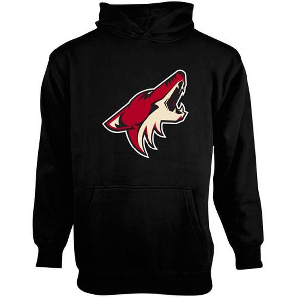 Old Time Hockey Arizona Coyotes Youth Big Logo Fleece Pullover Hoodie - Black 