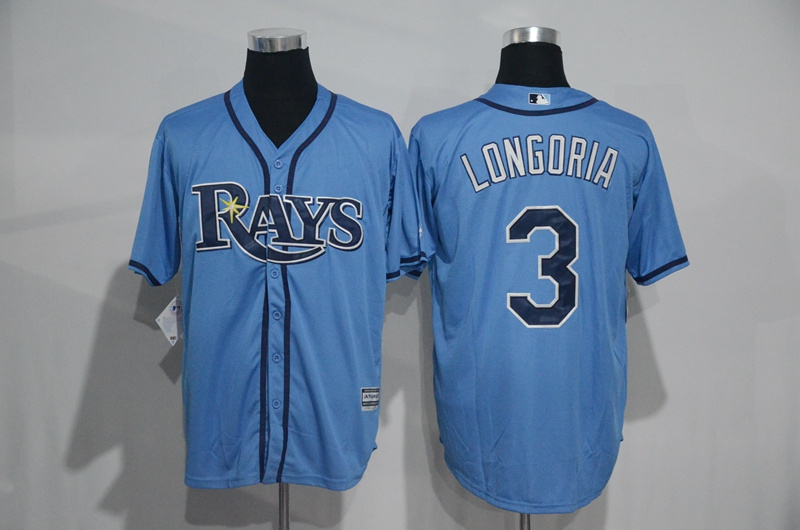 MLB Tampa Bays Rays #3 Longoria Blue Jersey